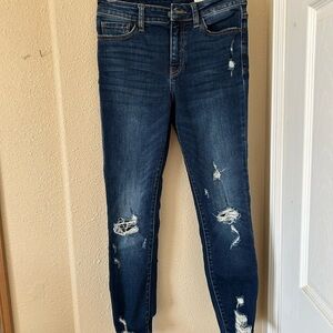 Bridge by Gly mid rise ankle skinny Distressed Jeans, size 27